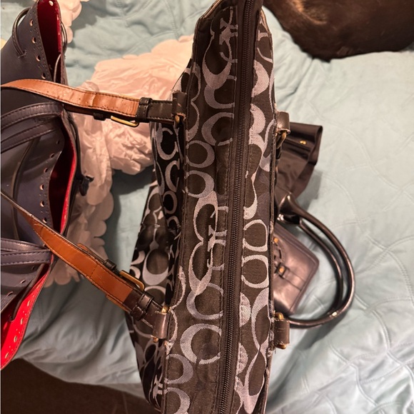 Coach Black and Brown Signature Patchwork Tote - Picture 7 of 13